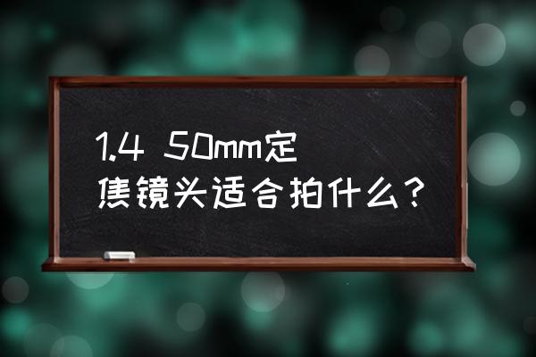 室内用50mm镜头可以吗 1.4 50mm定焦镜头适合拍什么？