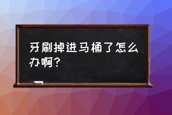 宝宝的牙刷掉进马桶堵了怎么办 牙刷掉进马桶了怎么办啊？