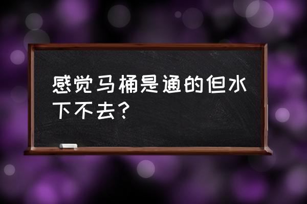 马桶堵住了一点水也下不去怎么办 感觉马桶是通的但水下不去？