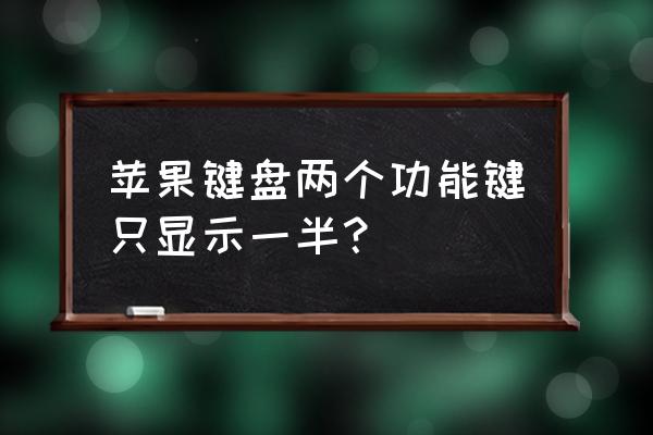 苹果手机怎样打字半屏 苹果键盘两个功能键只显示一半？