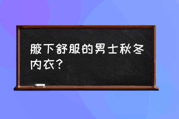 保暖衣纯棉什么牌子好 腋下舒服的男士秋冬内衣？