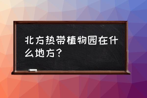 曹庄花卉周边有什么好玩的 北方热带植物园在什么地方？