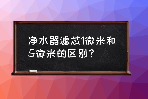 1微米和5微米的滤芯哪个好 净水器滤芯1微米和5微米的区别？