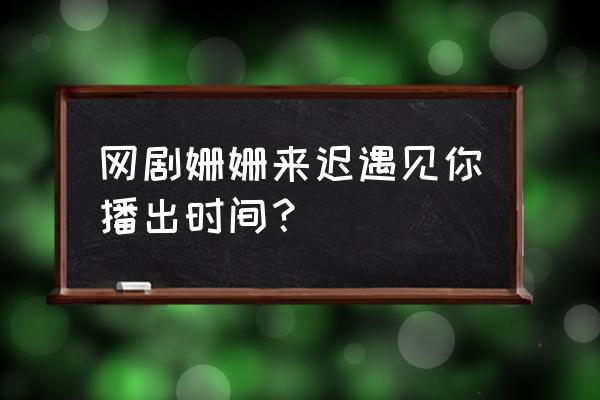 精灵妻和废材君攻略 网剧姗姗来迟遇见你播出时间？