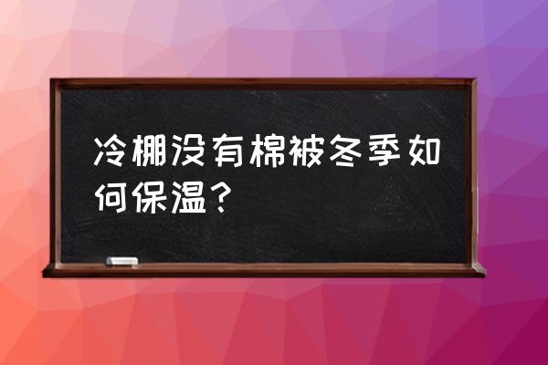 植物冬天保暖有什么好办法 冷棚没有棉被冬季如何保温？