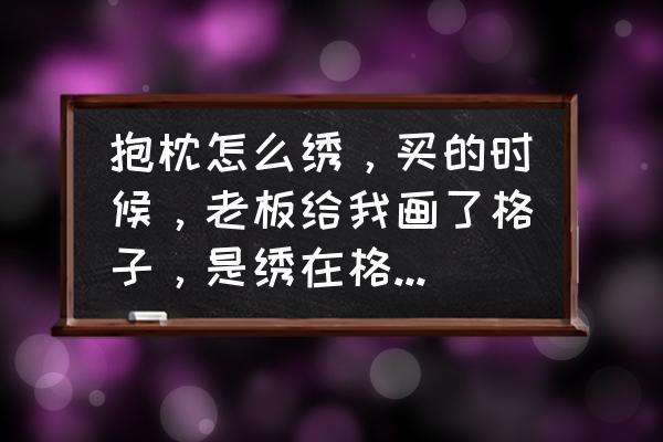 画抱枕简单又漂亮 抱枕怎么绣，买的时候，老板给我画了格子，是绣在格子上还是背面？