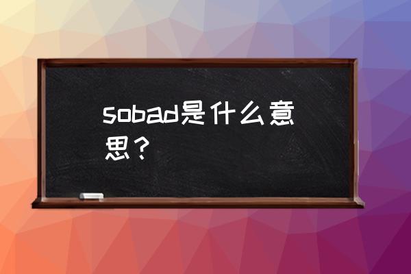 among汉化版为什么我下不了 sobad是什么意思？