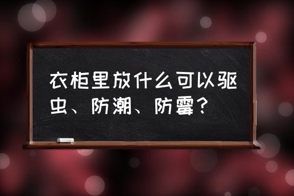 板材家具防潮防霉 衣柜里放什么可以驱虫、防潮、防霉？