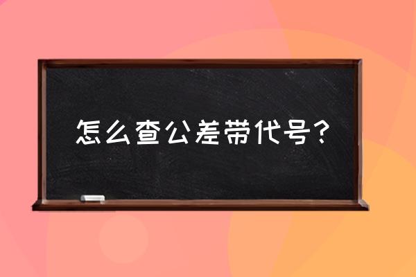 电子表格输入公差技巧 怎么查公差带代号？