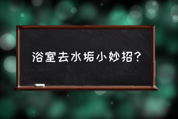 浴室电动刷 浴室去水垢小妙招？