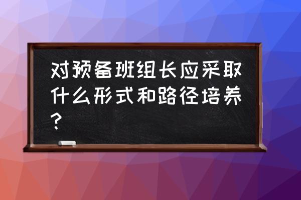 班组长应具备的基本素质包括什么 对预备班组长应采取什么形式和路径培养？