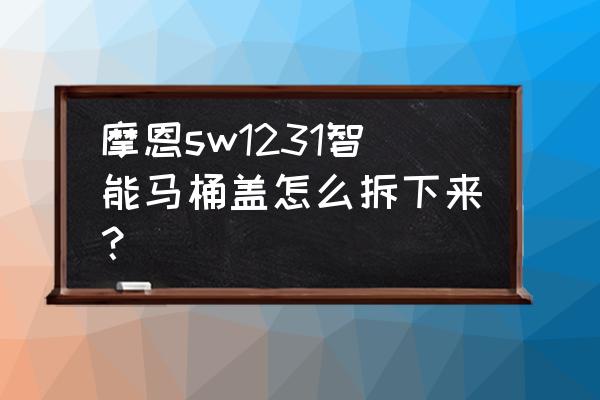 马桶盖的拆卸方法 摩恩sw1231智能马桶盖怎么拆下来？