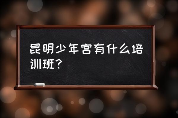 昆明零基础美术初学教程 昆明少年宫有什么培训班？