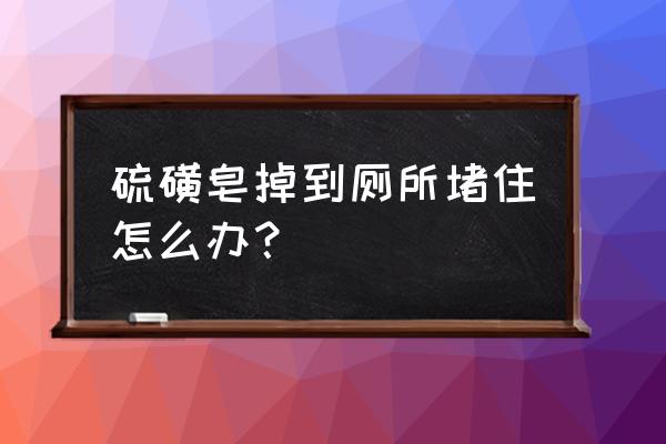 香皂掉进马桶里用了醋更堵了 硫磺皂掉到厕所堵住怎么办？