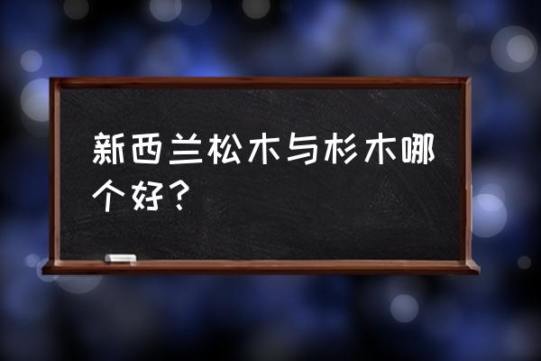 户外用什么家具最好 新西兰松木与杉木哪个好？