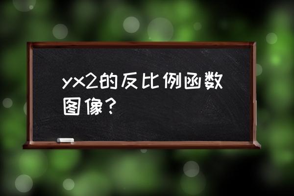 反比例函数图像与坐标轴的关系 yx2的反比例函数图像？