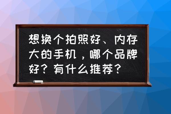 目前拍照手机哪个品牌最好 想换个拍照好、内存大的手机，哪个品牌好？有什么推荐？