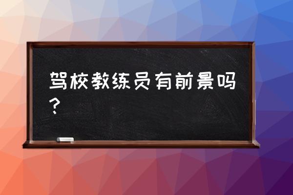 驾校教练个人招生怎么招 驾校教练员有前景吗？