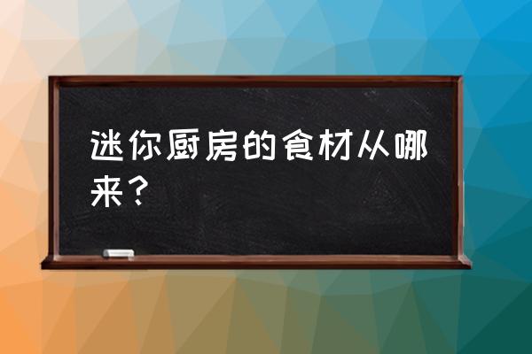 制作迷你厨房简易版小物件 迷你厨房的食材从哪来？