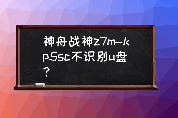 神舟战神z7笔记本怎么设置u盘启动 神舟战神z7m-kp5sc不识别u盘？